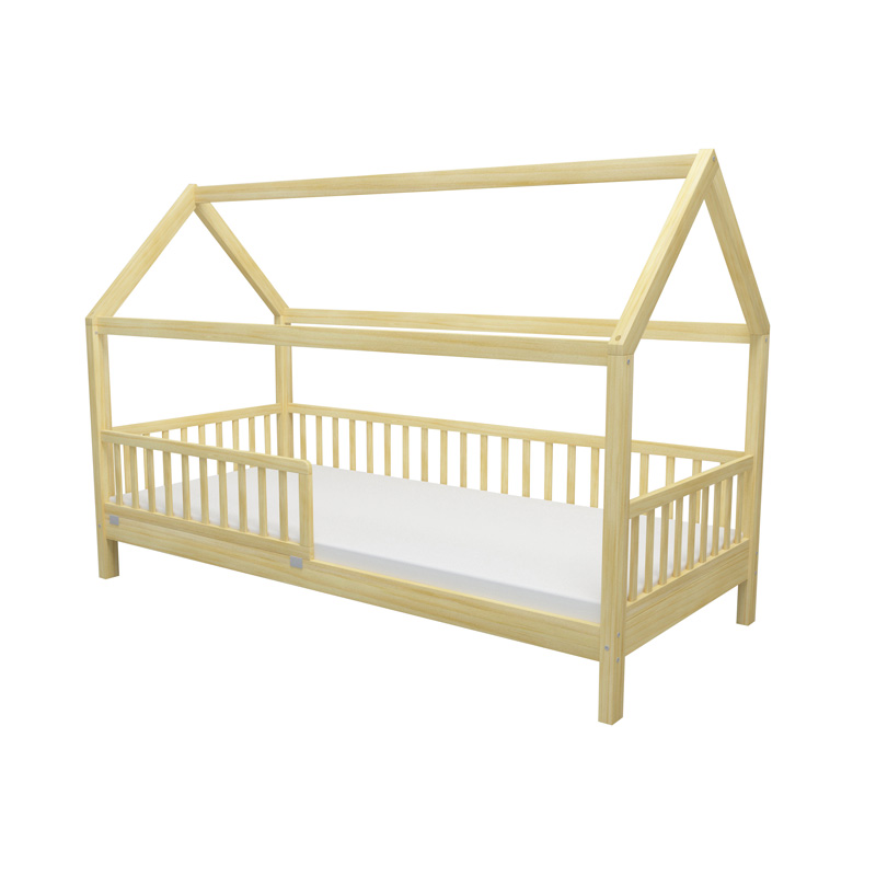 Nashow LMKB-009 Wooden Children Furniture Kids House Bed Toddler Bed with Railings