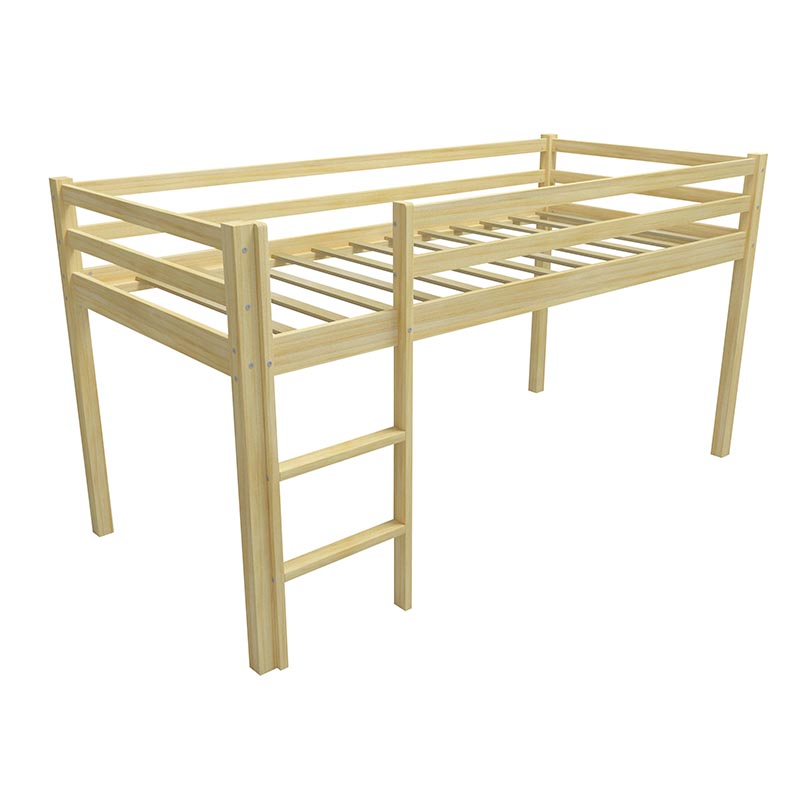 Nashow LMKB-008 Wooden Kid High Bed with Ladder Space-Saving Child Bed