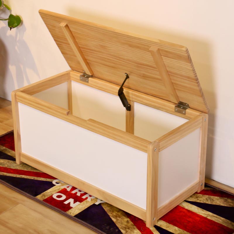 Nashow LMSB-002 Natural Wooden Kid Toy Box Storage Box Kid Box