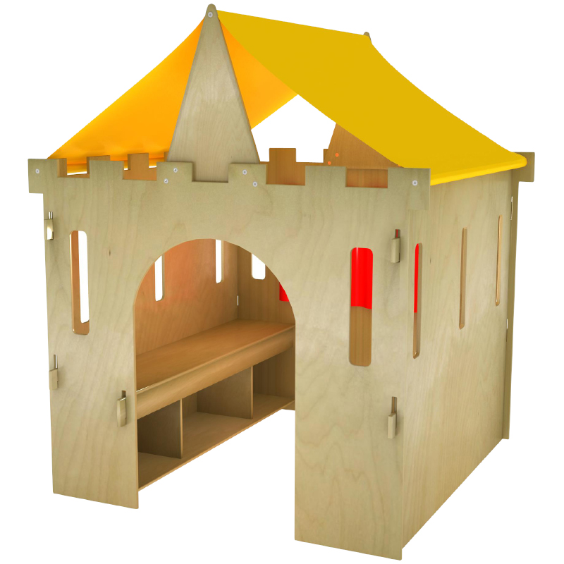 Nashow LMKH-009 Wooden Kid Playhouse Children Pretend House Castle Wood Toy