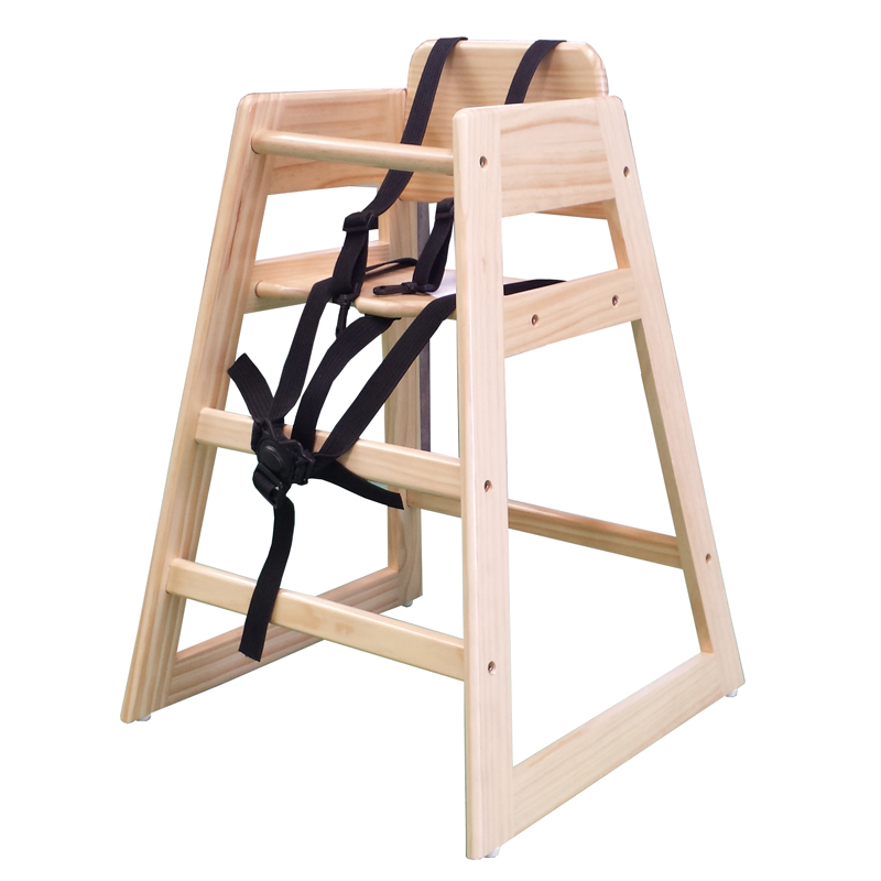 Nashow LMHC-021 Wooden Stackable Restaurant Baby High Chair Feeding Chair