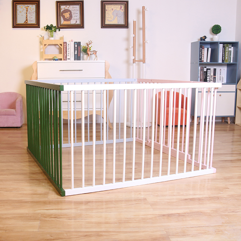 Nashow LMPP-029 Classic 4 Side Panel Kids Wooden Safe Play Yard with Door