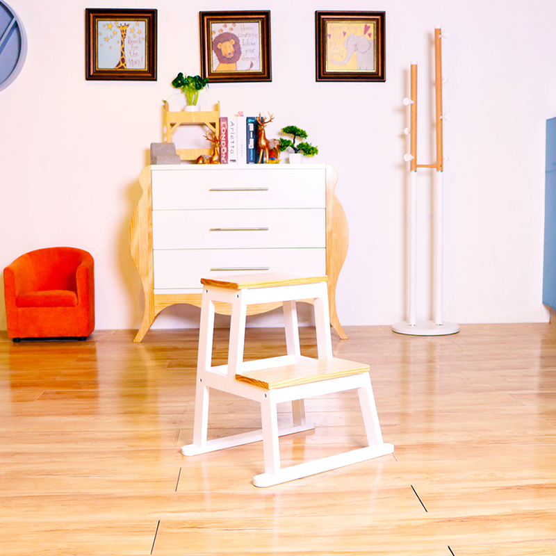 Nashow LMST-002 Solid Wood step stool wooden toddler furniture toddler ladder stool