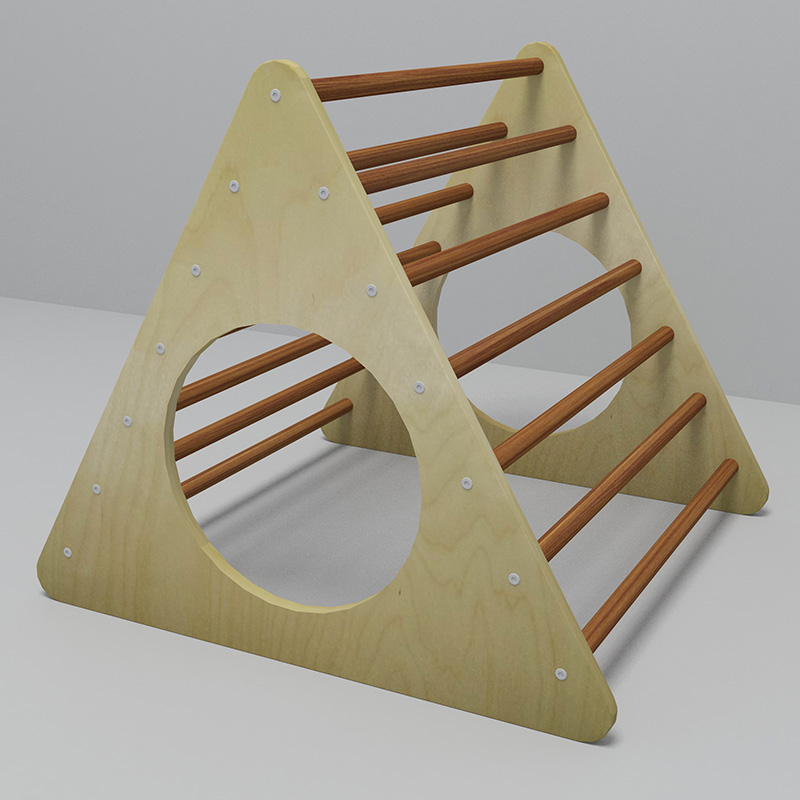 Nashow LMGP-011 Large Tricircle Climbing Frame Kids Climber Montessori Wooden Toy