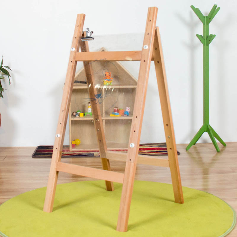 Nashow LMKE-002 Wooden Kids Playtime Furniture Children Easel with Transparent Acrylic Board