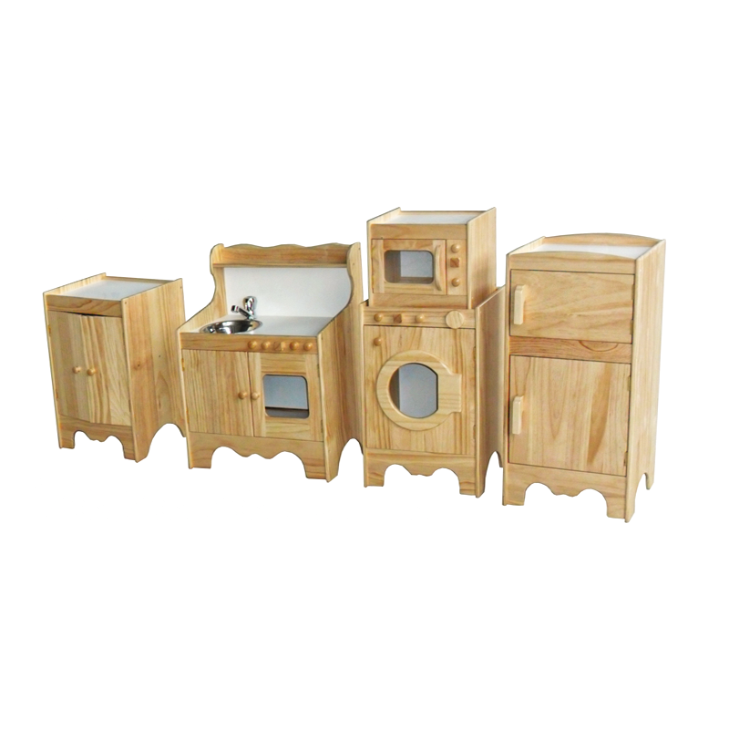 Nashow LMPF-001 Natural Wooden Children Pretend Furniture Set Toddler Kitchen Set