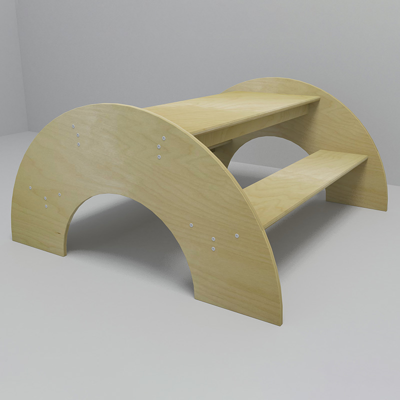 Nashow LMMS-062 Nice Arch Wooden Baltic Plywood Kids Table and Seat for Home and Preschool